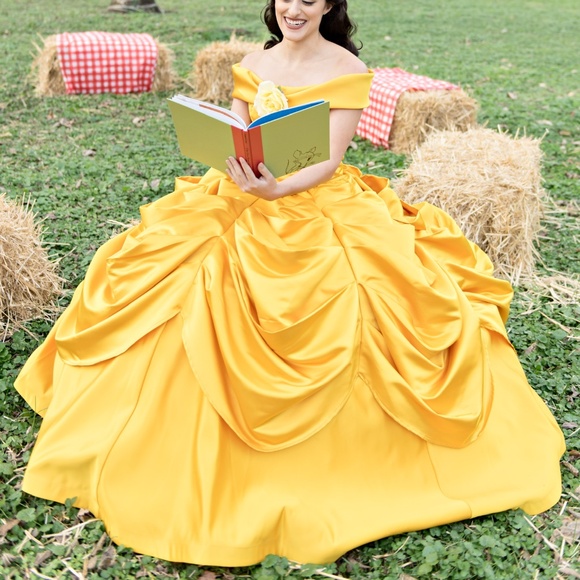 Adult Princess Belle Gown Beauty and The Beast Yellow Dress - Picture 4 of 14